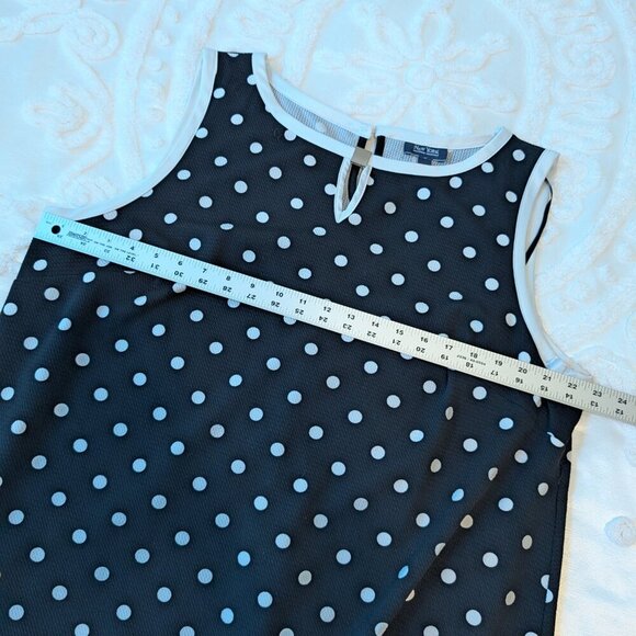 New York Clothing Company 2X black with white polka dot mini dress EUC - Picture 4 of 9